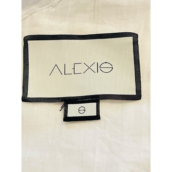 ALEXIS Calypso short dress size Small White/ cream cold-shoulder embroidered - Picture 8 of 9